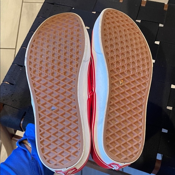 Vans Bold Red Sneakers with White Accents - Picture 6 of 6